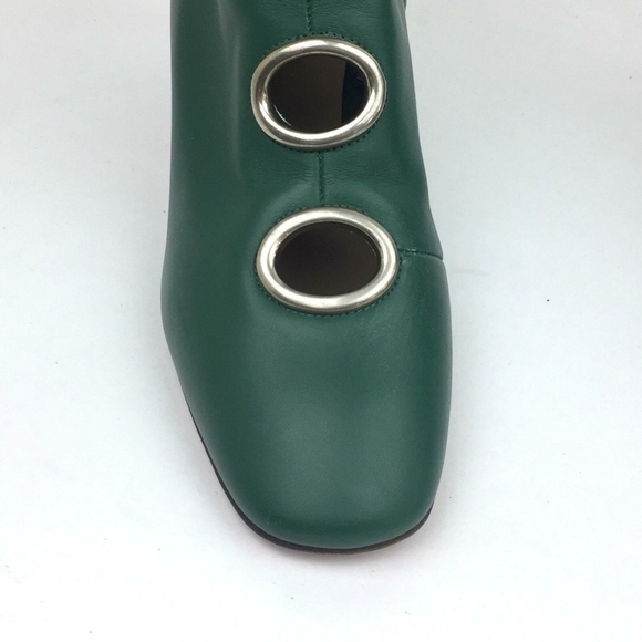 VALENTINO Eyelet Leather ankle bootie sz 6 - Picture 12 of 14